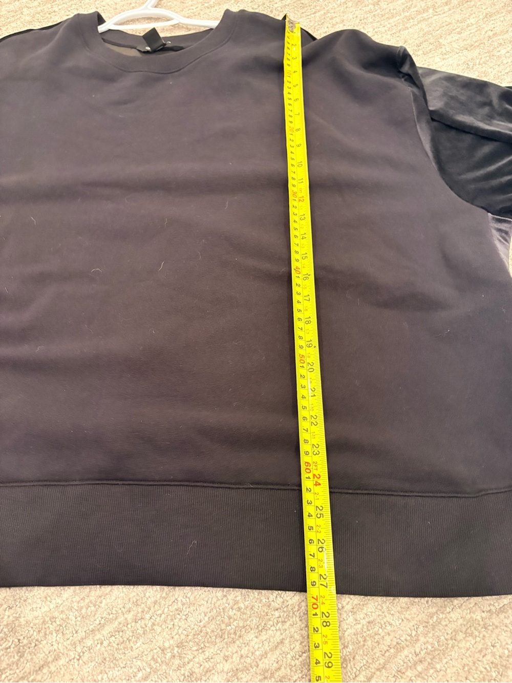 Athleta Retroplush Velvet Crewneck Sweatshirt Black 3X NWT - Picture 10 of 10